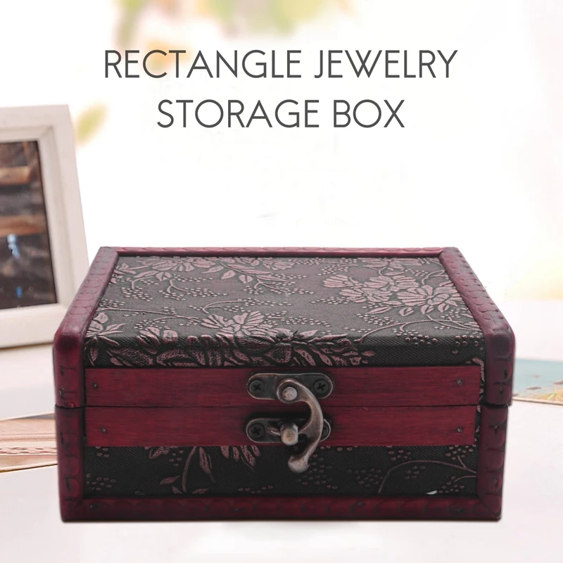 1Pc Antique Treasure Chest Storage Box Gift Cards Collection Boxes Makeup Organizer Box Jewelry Treasure Chest Case Ornaments