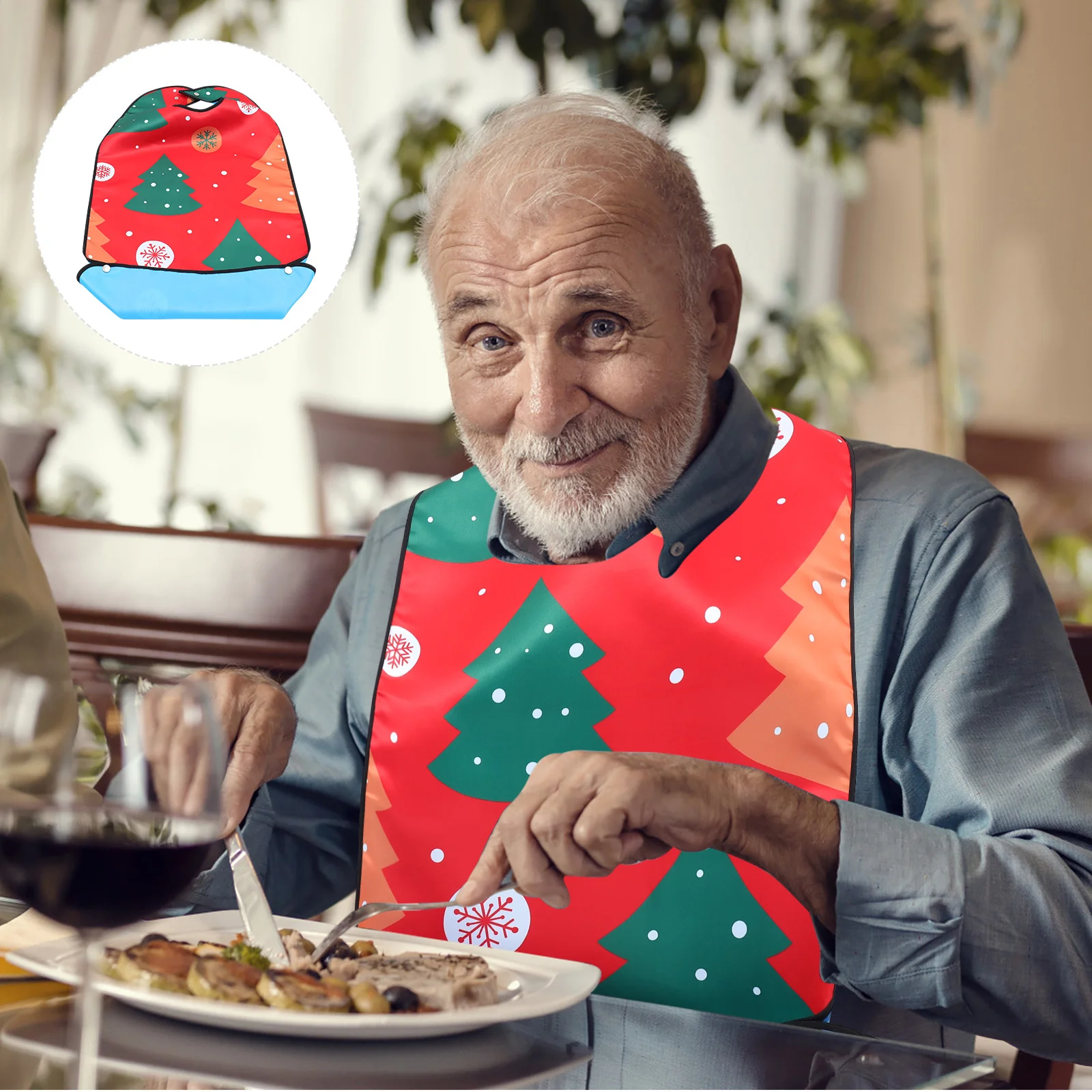 Elderly Bib Adult Washable Protector Practical Eating Apron Meal Cloths Clothing Mealtime Bibs