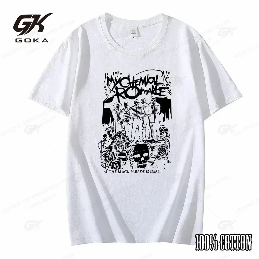 My Chemical Romance Tee Uomo Moda T-shirt T-shirt in cotone Bambini Hip Hop Top Tees Donna Estate Vintage Anime Boy Manica corta