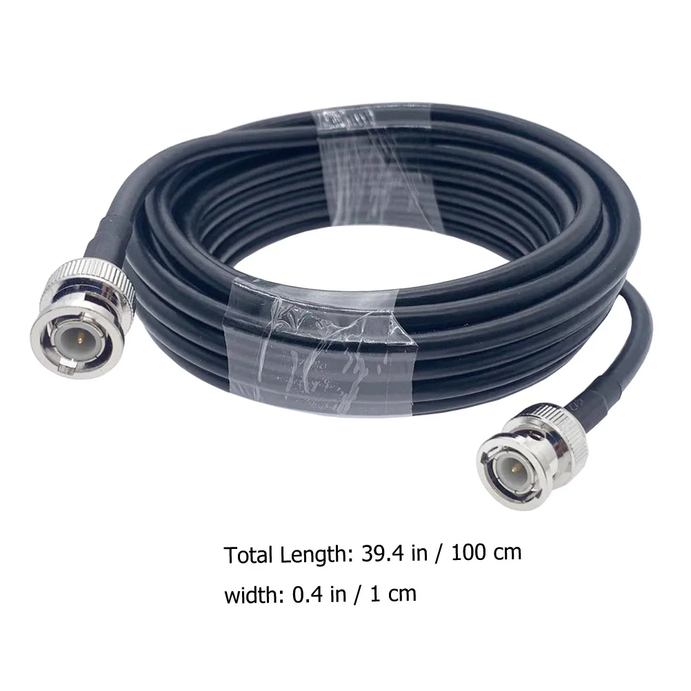 1 متر Rg58 ذكر إلى ذكر كابل محوري خسارة منخفضة 95 جديلة تغطية النيكل مطلي موصل مطلية بالذهب النحاس الاتصالات