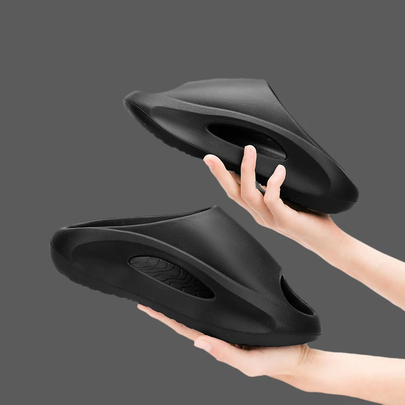 

Goosecret модные мужские спортивные тапочки летние шлепанцы из ЭВА на толстой подошве полые мужские сандалии без шнуровки нескользящие уличные пляжные шлепанцы