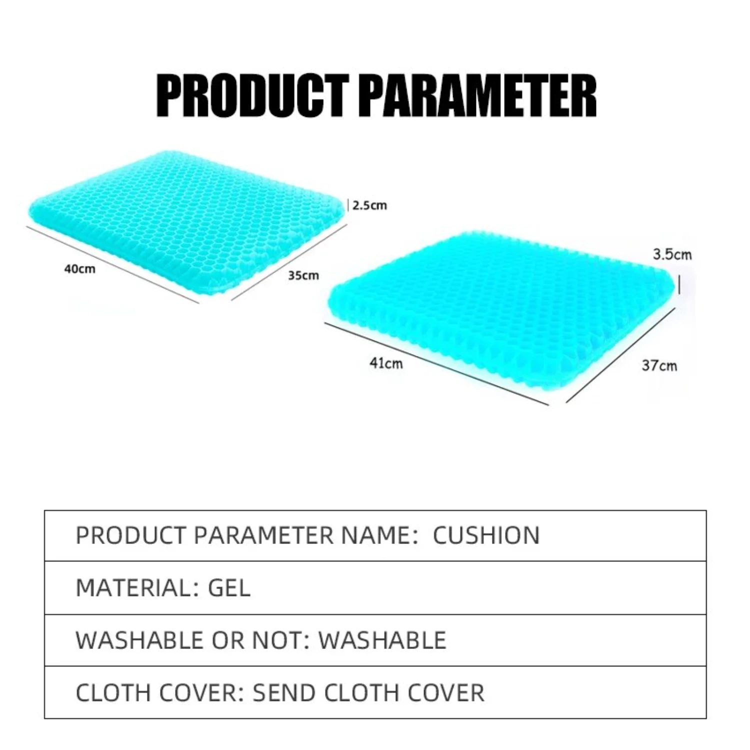 Comfortable Gel Seat Cushion with Summer Honeycomb Design for Maximum Breathability and Pressure Relief - Perfect for Office, Wh