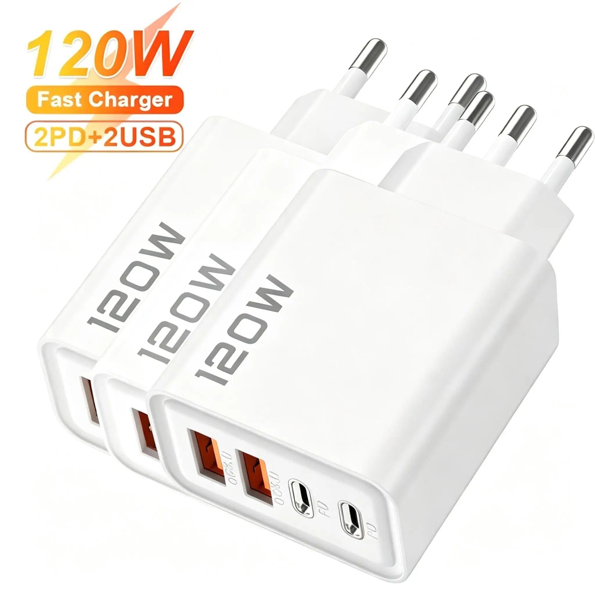 EU Fast Charger Type C Quick Charge 3.0 USB Charger Adapter For iPhone Samsung Xiaomi PD Fast Charging Plug