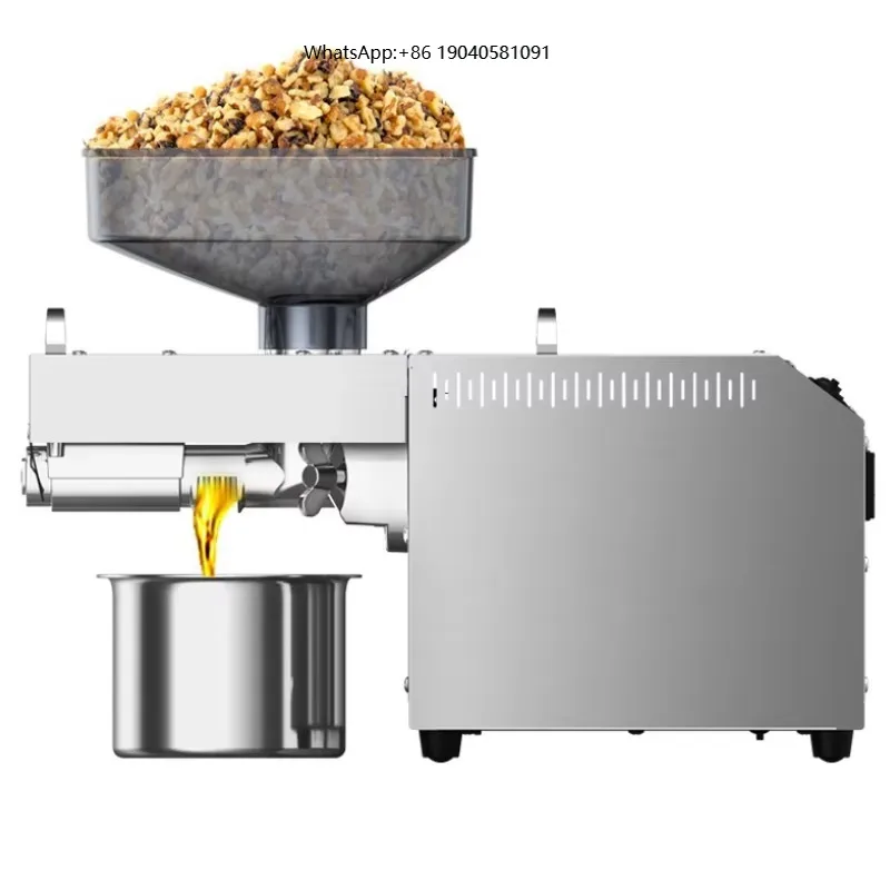 Fully Automatic Cold Hot Pressing Oil Press Machine 700W 11.5kg for Small Business Olive Oil Sesame Oil Soybean 20kg/h Capacity