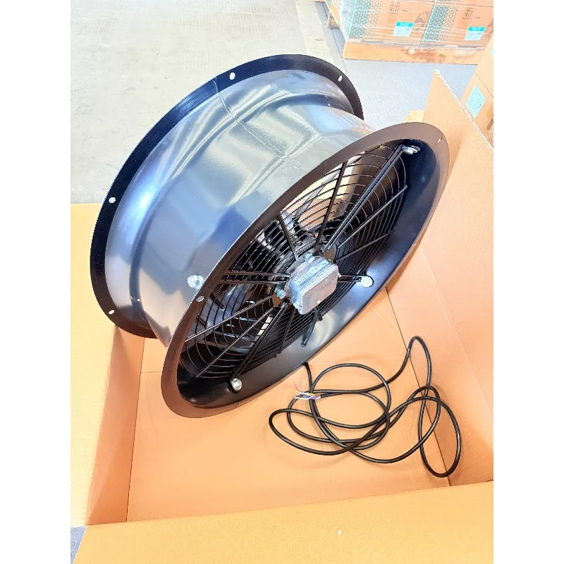 Integrated elevated duct AC fan motor refrigeration condenser evaporator for commercial use in cold storage
