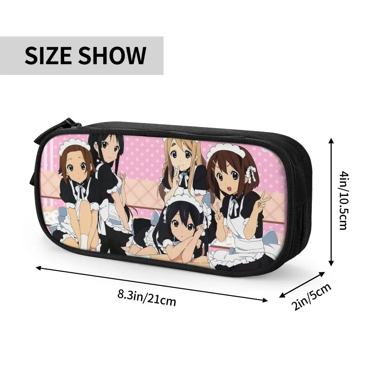 جميل ك على! خادمة أنيمي مقلمة مقلمة صندوق القلم لفتاة صبي حقيبة تخزين كبيرة اللوازم المدرسية مستحضرات التجميل القرطاسية #6