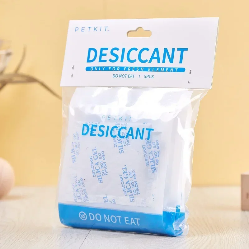 PETKIT Replaced esiccant Preservative Moisture-proofing agent for Smart Feeders -5 Packs transparent silica gel beads