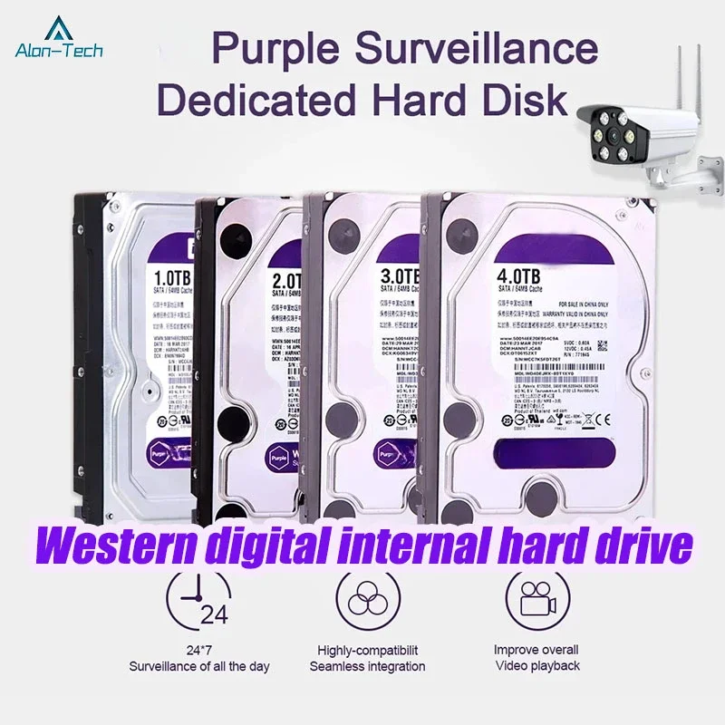 W-D Purple New 4TB  Internal Hard Drive Disk 3.5