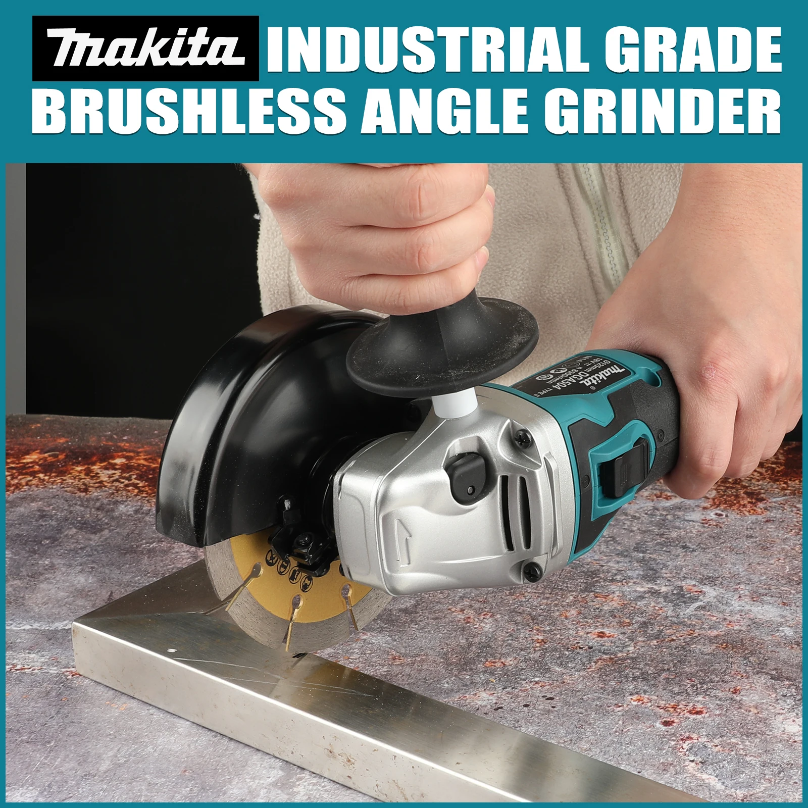 Makita DGA504 18V Brushless Lithium Electric Angle Grinder Rechargeable Polishing Machine Cutting Machine High Power