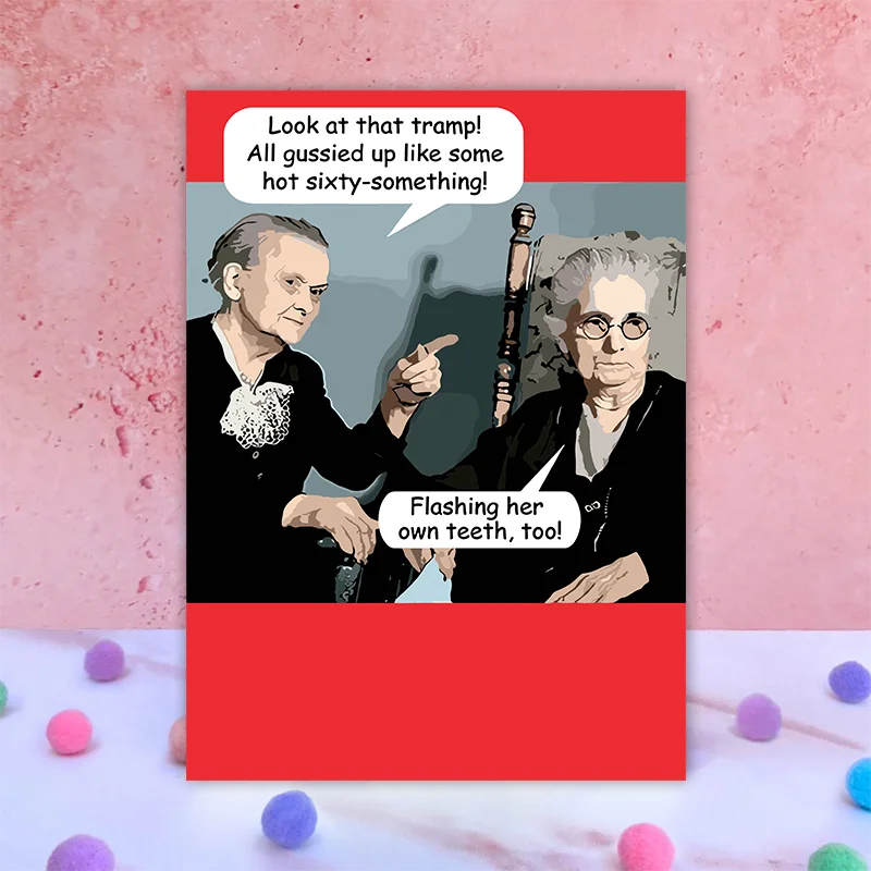 1 pc Creative and interesting greeting cards, birthday gifts for family and friends, conversation between two artists.