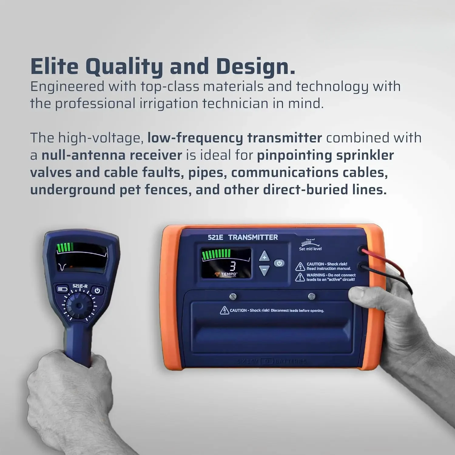 521E Wire and Sprinkler Valve Locator Tool | Underground Wire Locator, Buried Wire Locator (2024 Model)