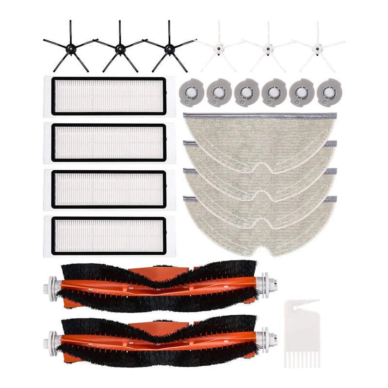 ملحقات قطع غيار المكنسة الكهربائية من Roborock ، قطع غيار المكنسة الكهربائية ، الفرشاة الرئيسية ، الفرشاة الجانبية ، فلاتر Hepa ، متوافقة مع S5 ، S5max ، S6