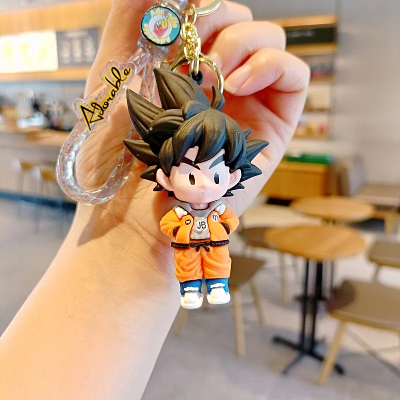 1-5PSC الكرتون لعبة دراغون بول المفاتيح تمثال مفتاح السيارة ملحق حقيبة رائعتين سحر #6