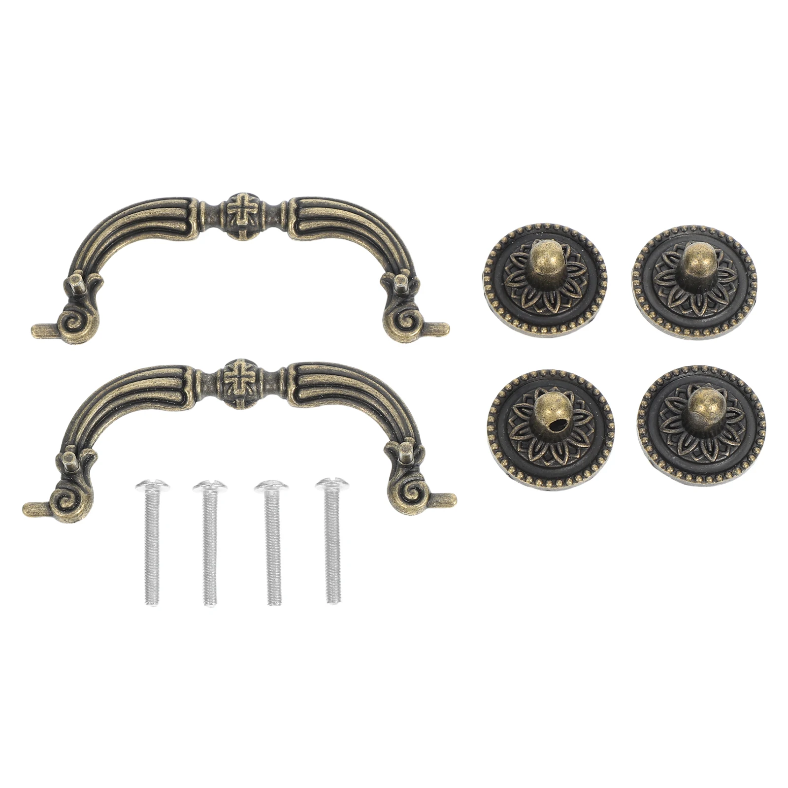 

2 Pcs Retro Handle Drawer Handles Vintage Decorative Knobs Cabinet Pull Pulls Cupboard
