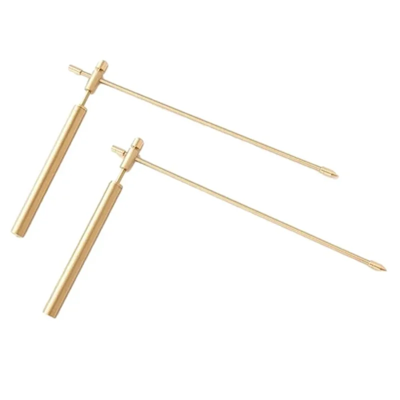 2pcs Copper Dragon Seeking Dowsing Rod Outdoor Energy Water Witching Adjustable Detector Measuring Detachable Tool