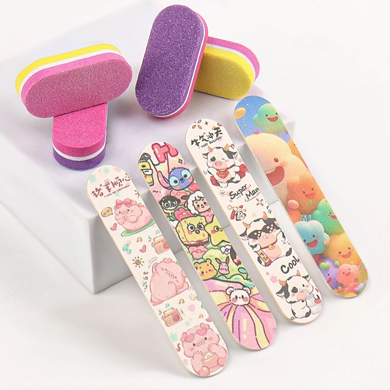 3pcs Mini Nagels Spons Bestand Buffer Blok Buffing Schuren Bestand Pedicure Nagelvijl Cuticle Pusher Buffer Schoonmaken Manicure Gereedschap