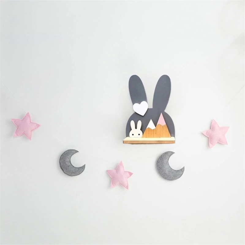 

Newborn Photography Props Felt Moon and Star Props Baby Photoshooting Props Photo Backdrop Nursery Decors Shower Gift