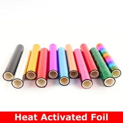 5m/roll Heat Activated Foil for DIY Scrapbooking Leather Paper Card Crafts Foil Transfer Sheets Hot Foil 15cm Width