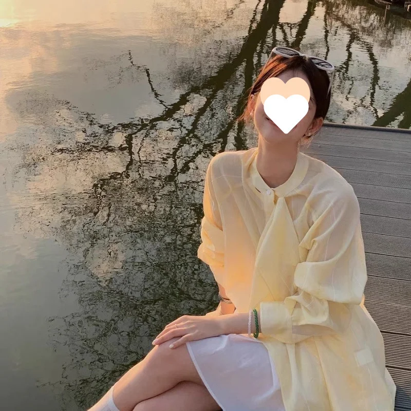 

Long Sleeve Shirts Women Striped Ruffled Button Down Tops Slim Fit Lantern Sleeves Preppy Minimalist Feminine Retro French Style
