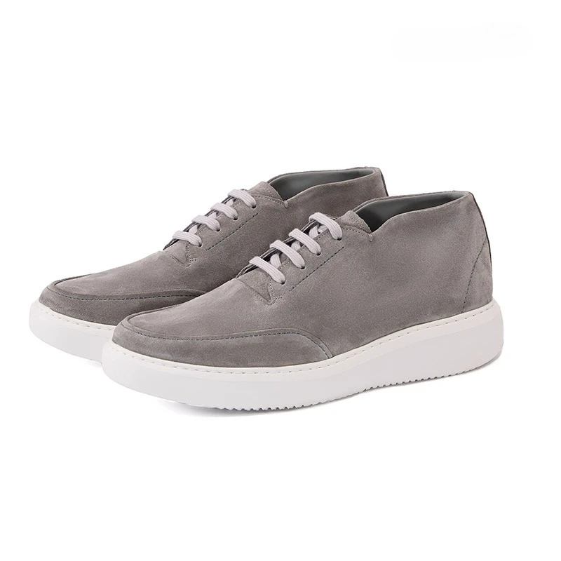 

Men's Boots British Style Genuine Leather Casual Shoes Male High End Outdoor Flat Sole Sport Derby Ankle Boots Platform Work