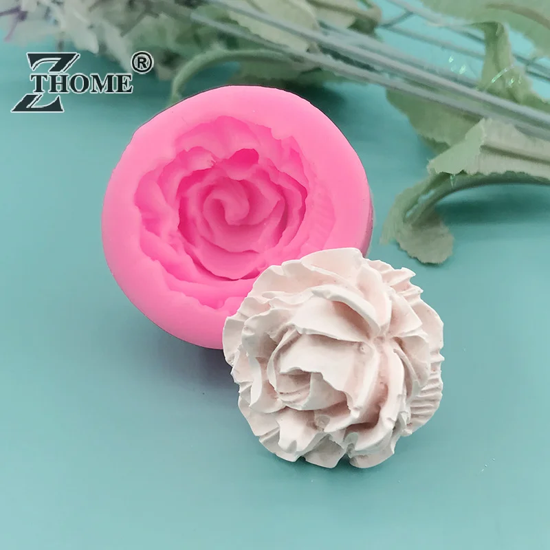 1Pc Roses Silicone Mold DIY Flower Resin Phone Case Head Rope Hair Card Jewelry Accessories Mold Chocolate Cake Silicone Mold