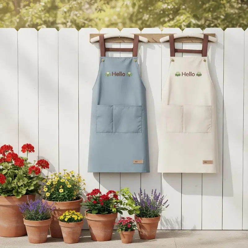 

Кухонный фартук водонепроницаемый, маслостойкий, с удобным карманом, для поваров, мужчин и женщин, для бариста, маникюриста, униформа официанта