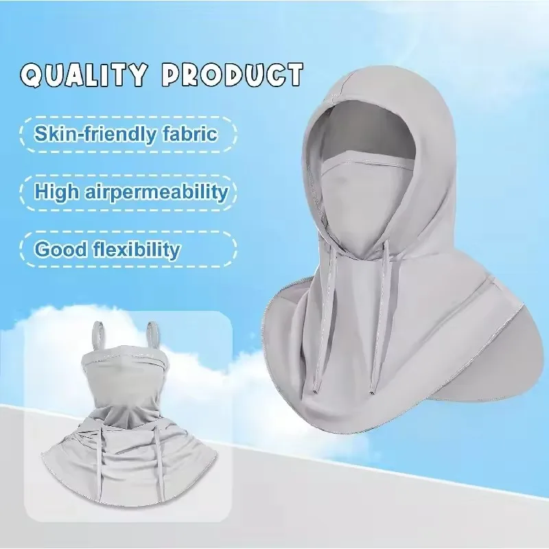 1Pc Balaclava Hat Breathable Sunscreen Quick Dry Cycling Full Head Mask Anti-UV Unisex Motorcycle Fishing Face Mask Hood Hat - view 2