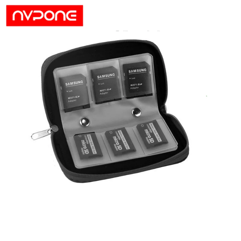 Estojo para Cartões de Memória com 22 Slots, Bolsa de Armazenamento para CF/SD/Micro SD/SDHC/MS/DS, Caixa Organizadora para Coleção de Cartões de Jogo