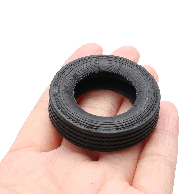 12PCS 1/24 Scale 1cm Thicken Rubber Tire Skin Diameter 4.5cm Tyre DIY for RC 1:24 Toys Heavy Truck Dump Car Wheel Accessories