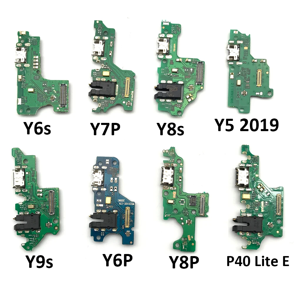 USB Charger Charging Flex Cable Board For Huawei Y9S Y6P Y8P Y7P Y6S P40 Lite E 5G Plug Port Dock Connector Port Replacement