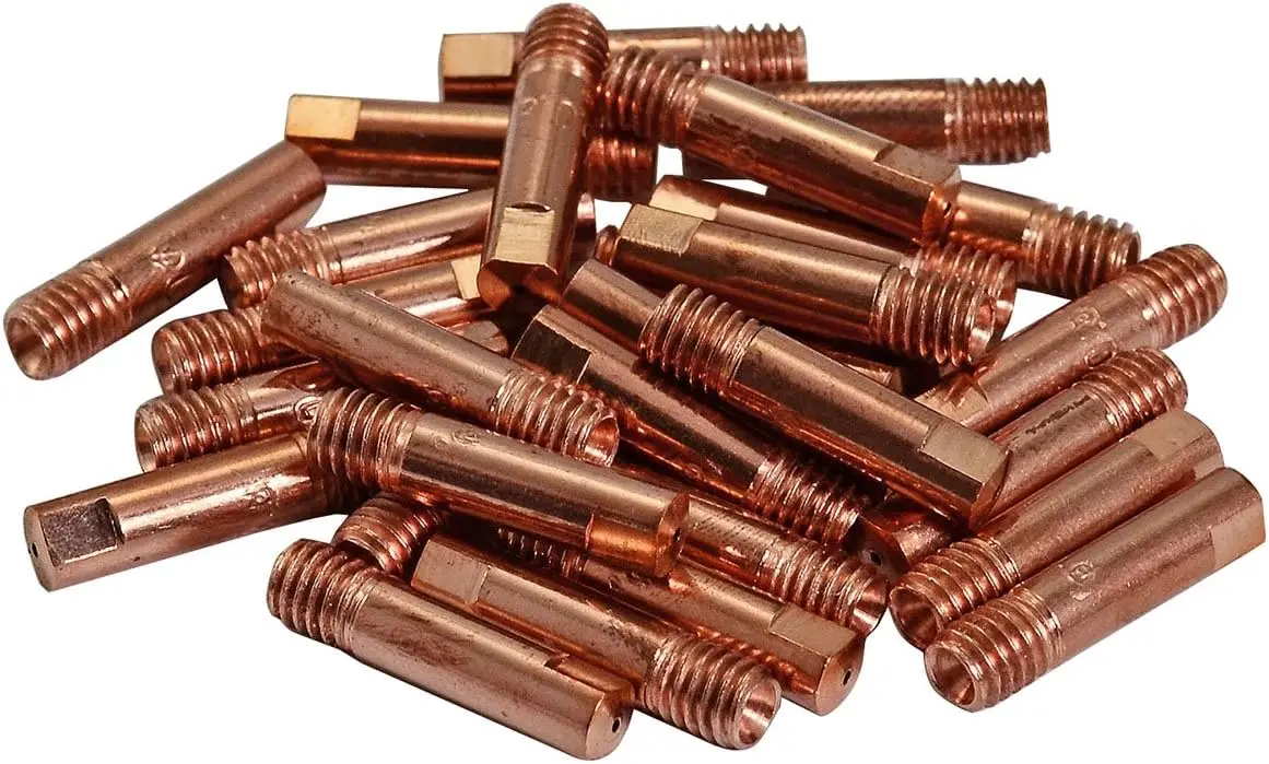 

MIG Contact Tips 0.035" Φ0.9mm M6x25mm for 15AK MB15 Co2 Welding Torch Pack of 20