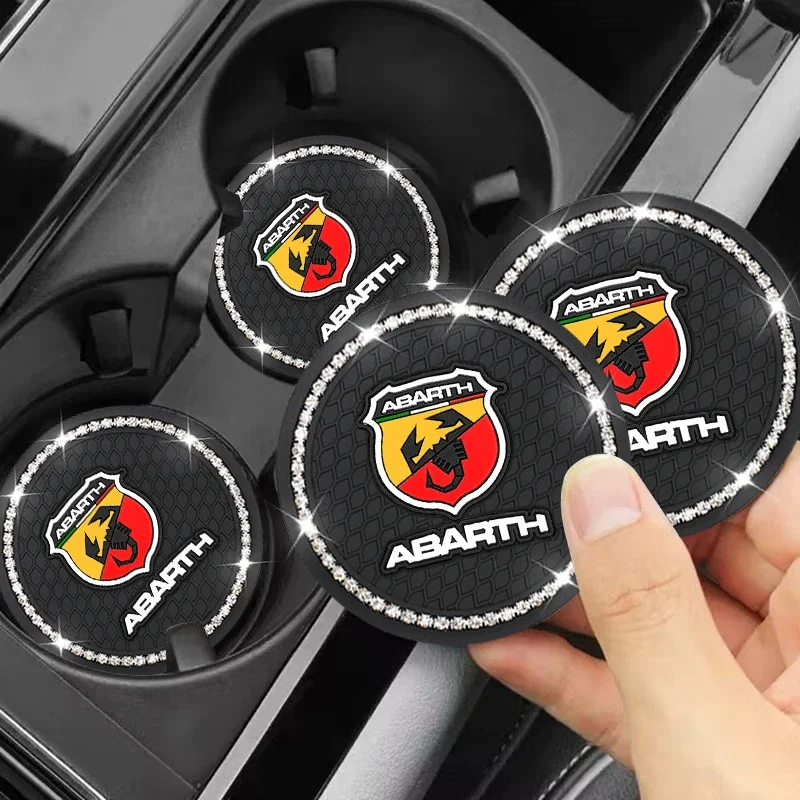 

2 шт./компл. накладка на чашку с логотипом автомобиля для Fiat Abarth 124 500 Grande Punto Spider 500C 595C 695C Evo 595 685 автоаксессуары Декор