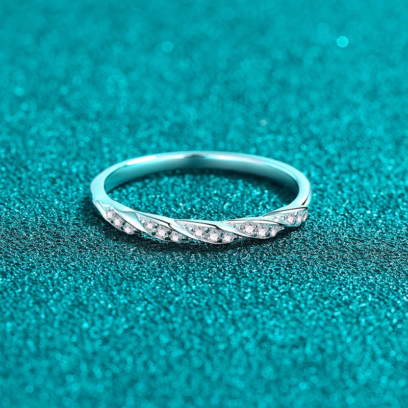 

Wedding Rings 1 Carat 18k White Gold Platinum PT950 Moissanite Ring for Women Unique Luxury Jewelry