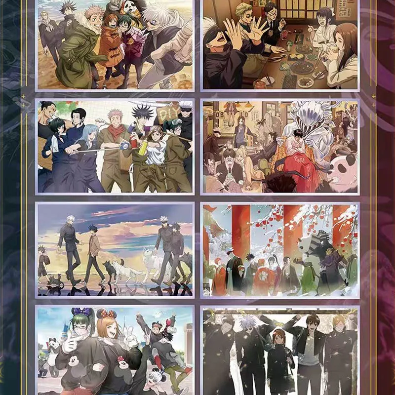 Commerci all'ingrosso Jujutsu Kaisen Collection Card Art carta colorata fluorescenza Crystal Double Flash Trading carte da gioco