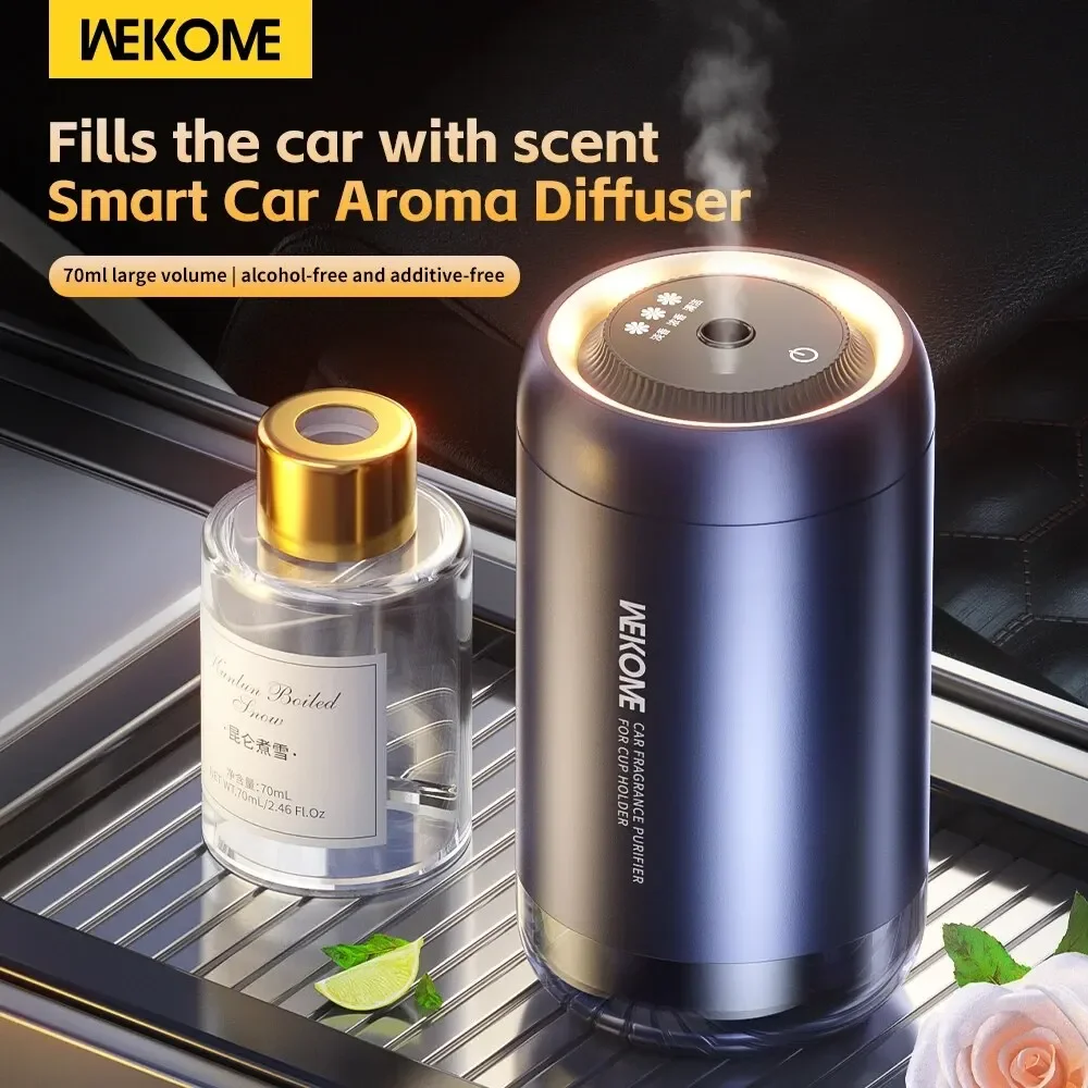 WEKOME Car Diffuser Humidifier Air Purifier Aroma Air Freshener Touch Control Three-Level For Car Aroma Aromatherapy Diffuser