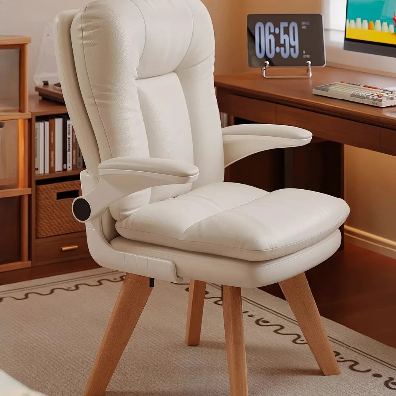 

Comfortable Wooden Office Chair Computer Luxury Modern Ergonomic Office Chair Nordic Backrest Sillas De Oficina Home Furniture