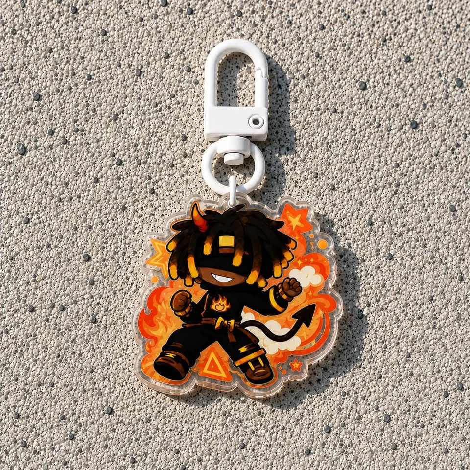 J WUMF ベアキーホルダー2 PYRO Unstable Universe Quartet Acrylic Keychain ParrotX2 FlameFrags