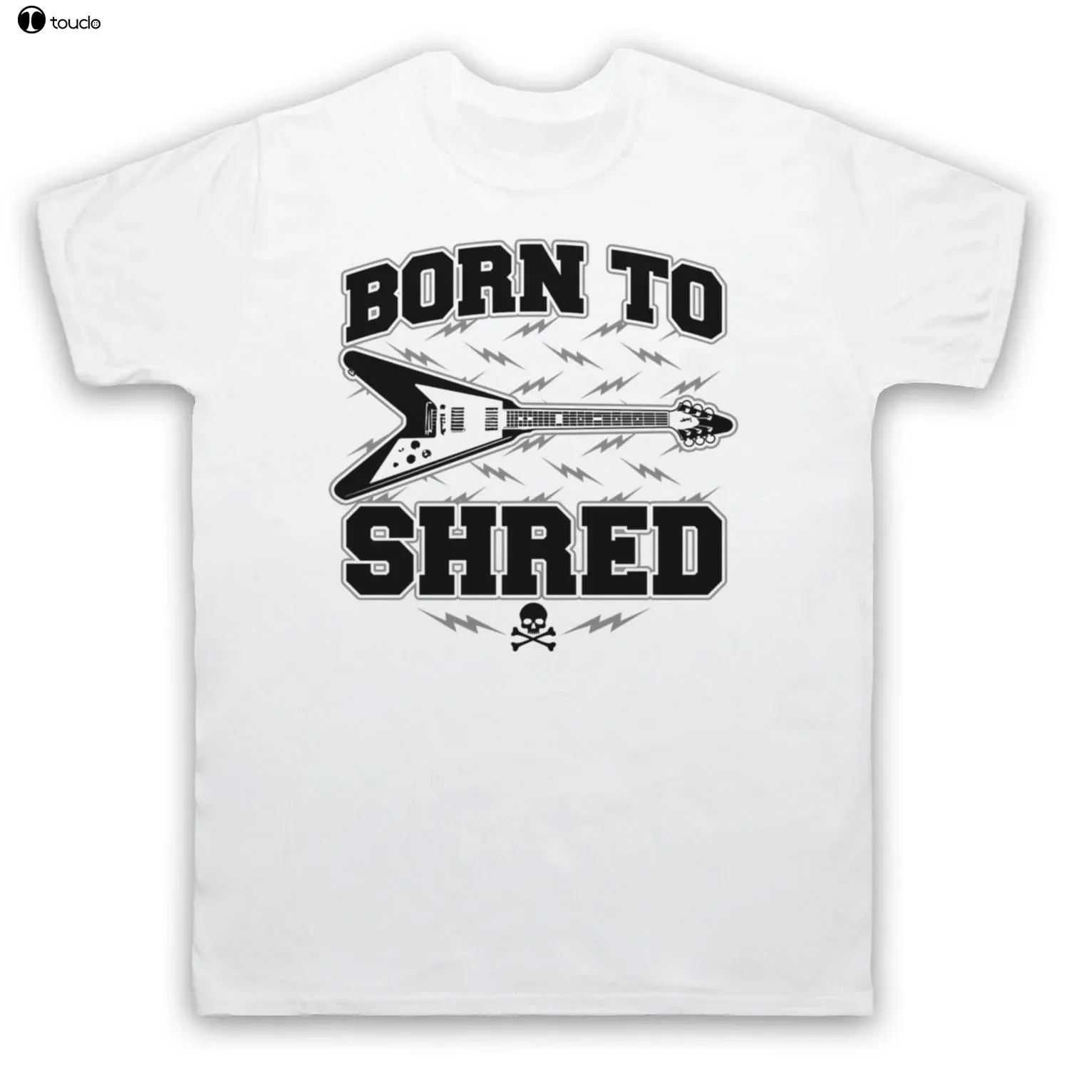 100% Cotton Print Mens Summer O-Neck BORN TO SHRED GUITAR LOVE SLOGAN ROCK MUSIC LOVER MENS WOMENS KIDS T-SHIRT Tee Shirt