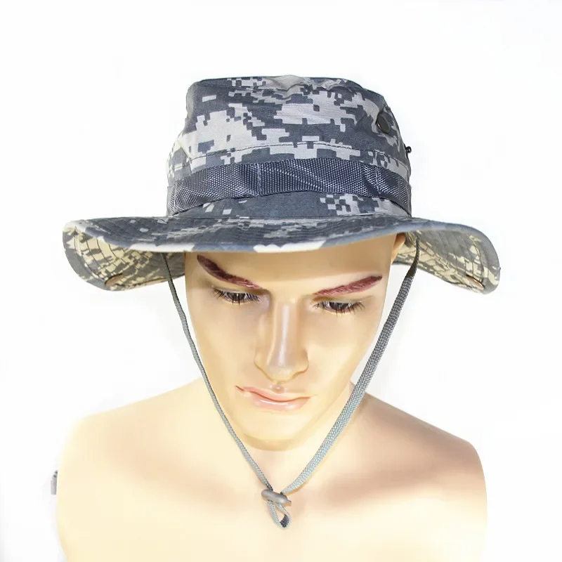 Topi Bucket kamuflase, topi Bonnie, topi Bob Camo, Kamuflase, berburu, luar ruangan, bepergian, mendaki gunung, Memancing