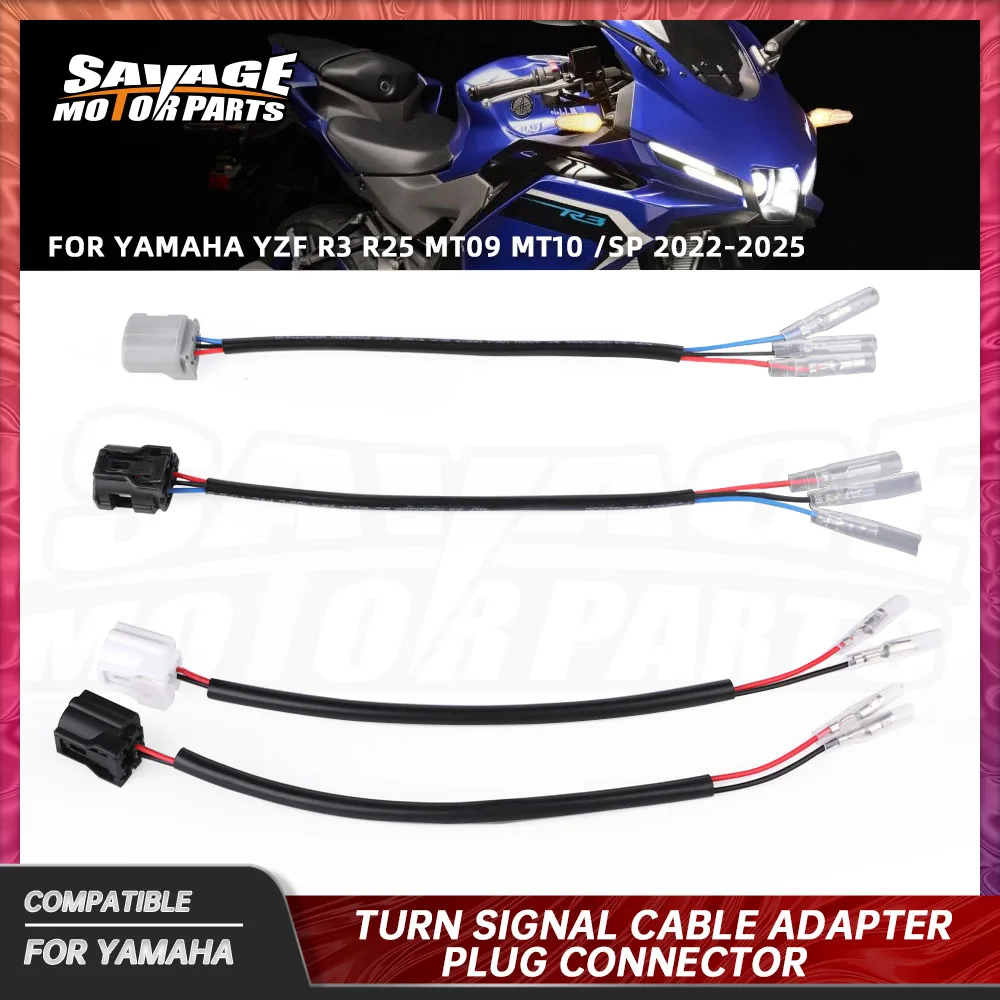 

For Yamaha YZF R3 2025 Turn Signal Marker Wire Adapters Plug Connector Harness YZF-R25 MT09 MT-10/SP 2022 Motorcycle Accessories