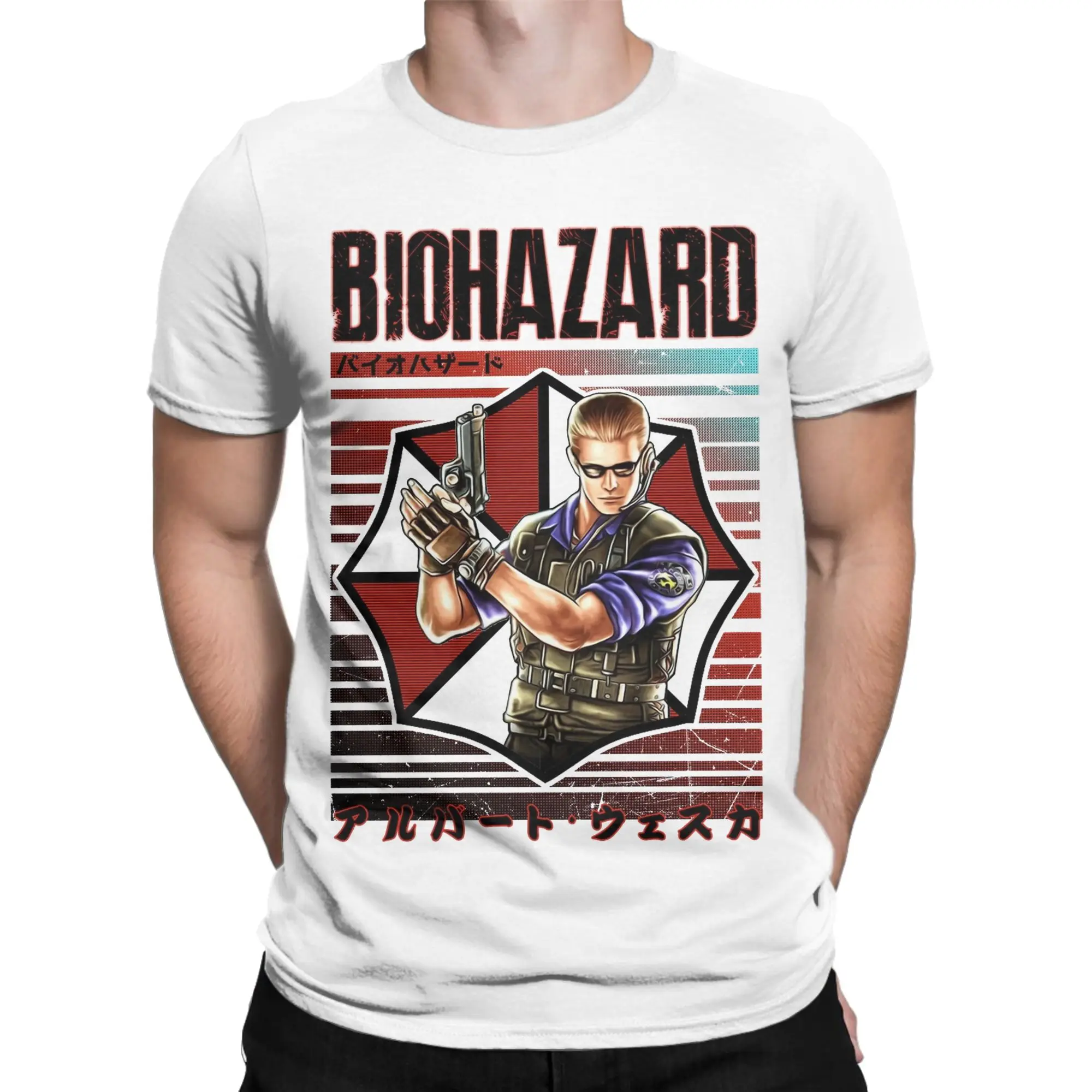 Albert Wesker  Printed T Shirt Men Women  Pure Cotton  Tee Shirt Clothes