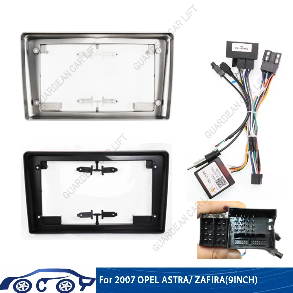 For 2007 OPEL ASTRA/ ZAFIRA (9INCH)Car Radio Fascias Android GPS MP5 Stereo Player 2 Din Head Unit Panel Dash Frame Installation