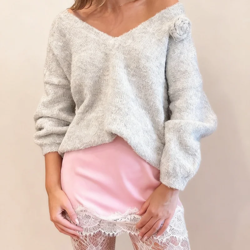 

Winter Elegant Lace Trim Satin Mini Skirt for Women Y2k Silk Elastic Waitst Half Slips A Line Cute Fairy Silky Micro Underskirt