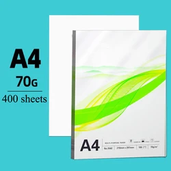 Classic A4 Print Copy Paper 400Sheets Preferred All Wood Pulp Base Paper 70g Office White Paper Copy Print Fax Office Stationery