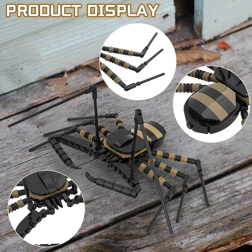 

Moc Tailless Whip Scorpion Building Blocks - Animals Giant Spider Model Kit Realistic Arachnid Bricks Set Kids Adult Toys Gifts
