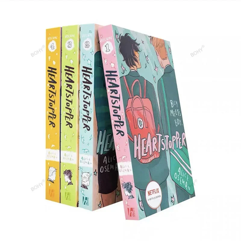 

4 Books/set Heartstopper Series Volume 1-4 Books Set By Alice Oseman Heartstopper Series Volume 1-4 Books Set By Alice Oseman