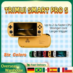Trimui Smart Pro S Retro Handheld Game Console IPS Screen Linux System Joystick RGB 4.96-inch Lighting Smartpros Gaming Gifts
