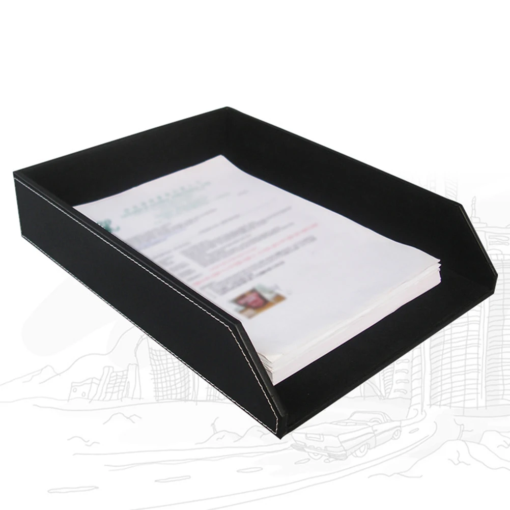 

File Tray Document Storage Organizer for Desk Modern Design Premium Material Paper Holder Desktop Organizer Storage Disc