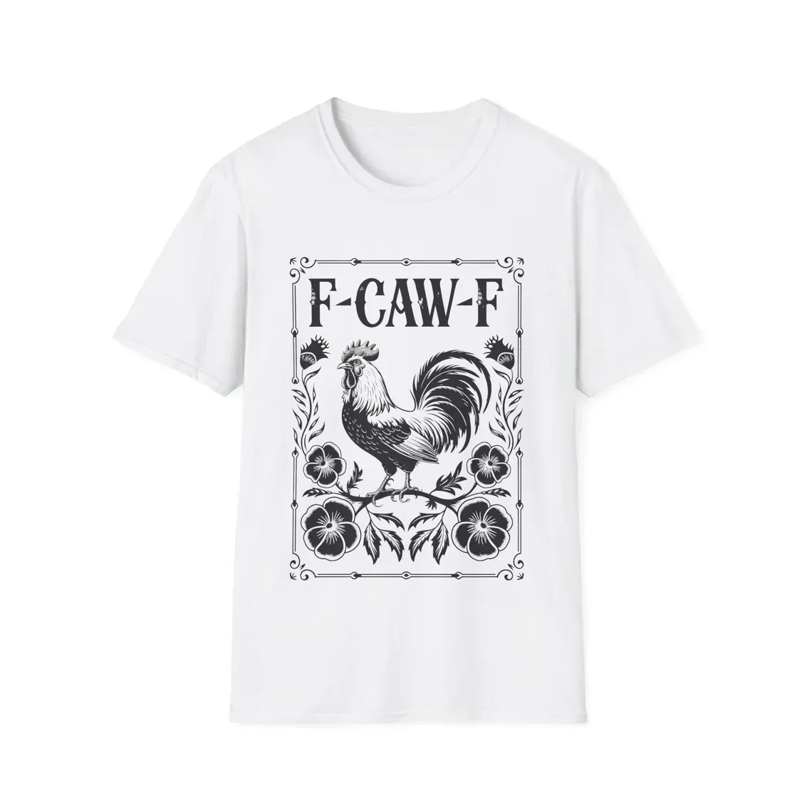 

F-Caw-F Chicken Printed Women's Summer T-shirt Top Short Sleeved Round Neck Casual Women's Streetwear Y2k Clothing