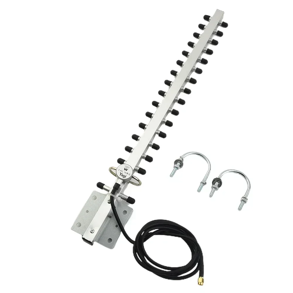 Directional Outdoor WiFi Antenna With 25dBi Gain Compatible With RPSMA 2 4GHz For Router Systems For Extended Range